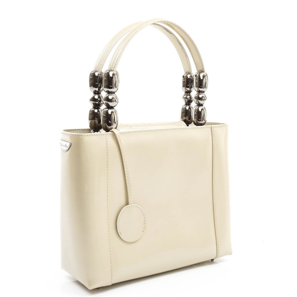 Authentic Christian Dior Hand Bag Enamel - Picture 4 of 14